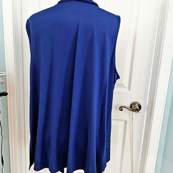 VEST, LUXE KNIT, BLUE, SZ 1X, 4 IN 1 STYLES, JOAN RIVERS, IN ORIGINAL BAG, TAG - Picture 4 of 15